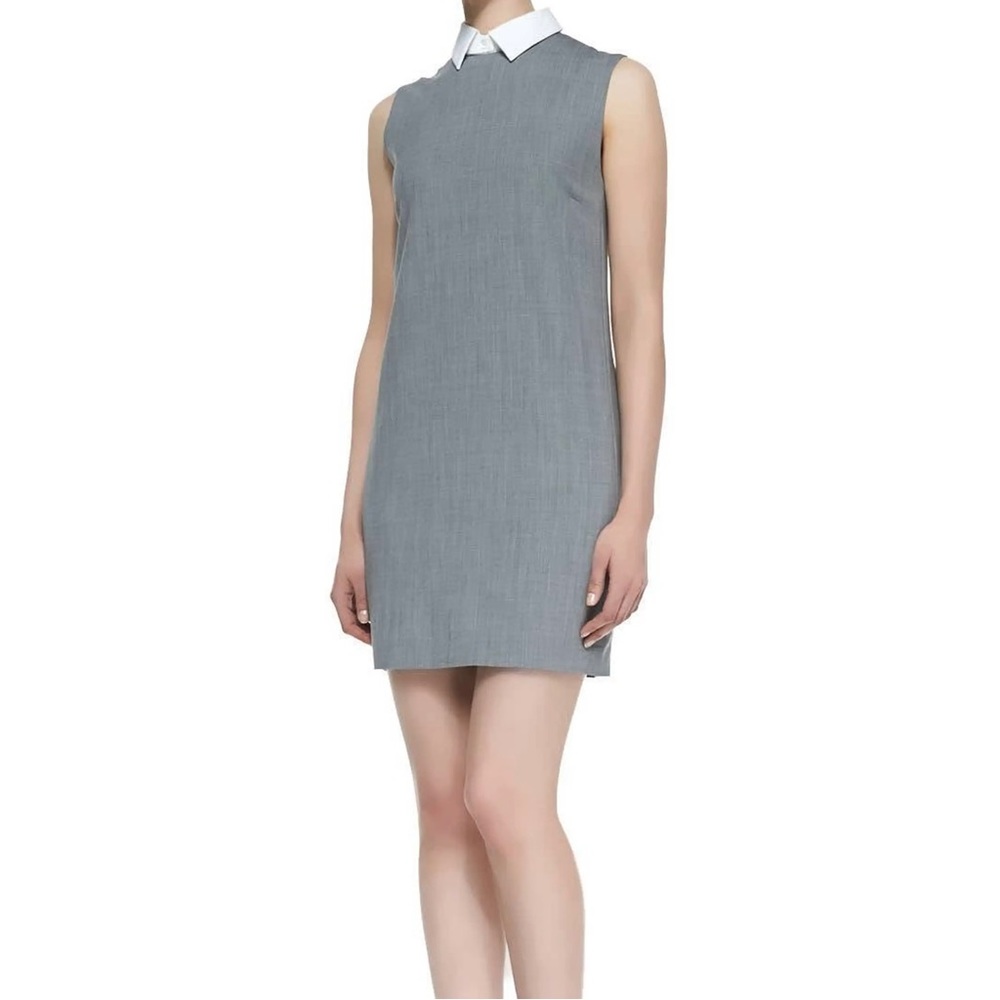 Theory Audrice collar shift dress gray